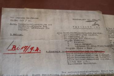 Preview: alte Kopien - Schreiben von der Obersten SA-Führung Ernst Röhm an alle bayr. Sonderbevollmächtigen 1934